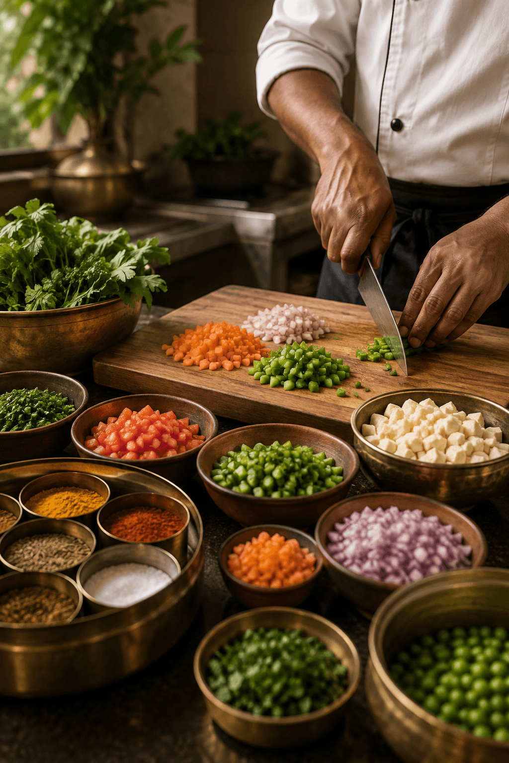 The Preparation — Where texture and colour take shape — before a dish becomes something ready to be shared.